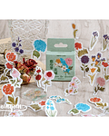 Caja Stickers Mix Flores - 45 pzas
