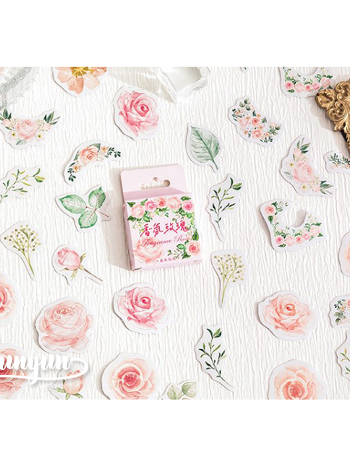 Caja Stickers Rosas - 45 pzas 1