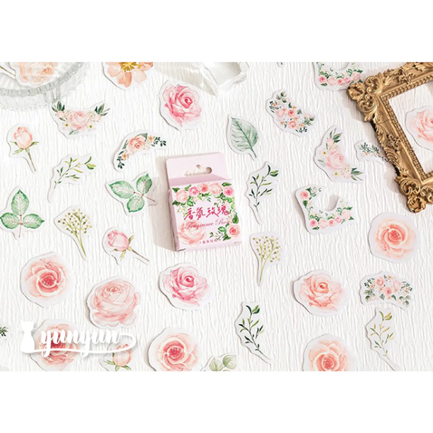 Caja Stickers Rosas - 45 pzas 1