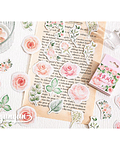 Caja Stickers Rosas - 45 pzas