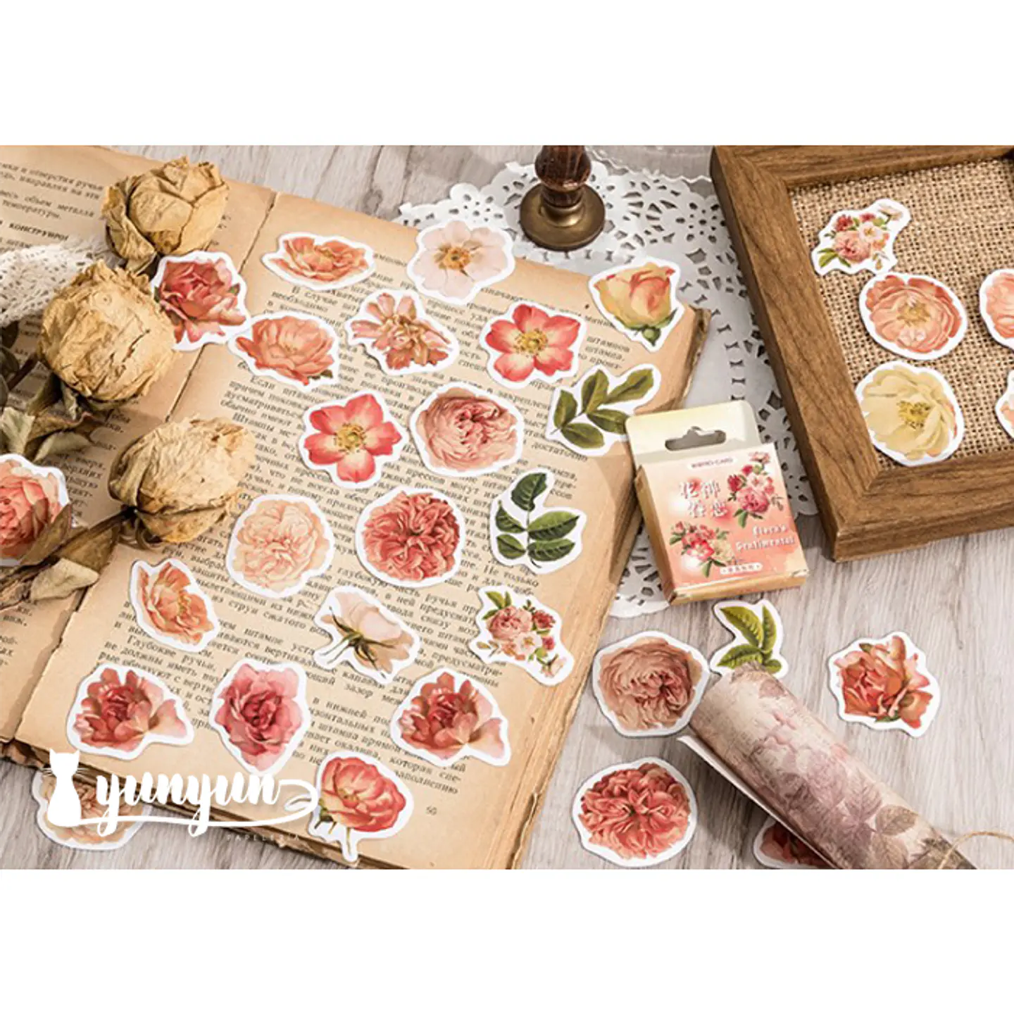 Caja Stickers Rosas II - 45 pzas 1