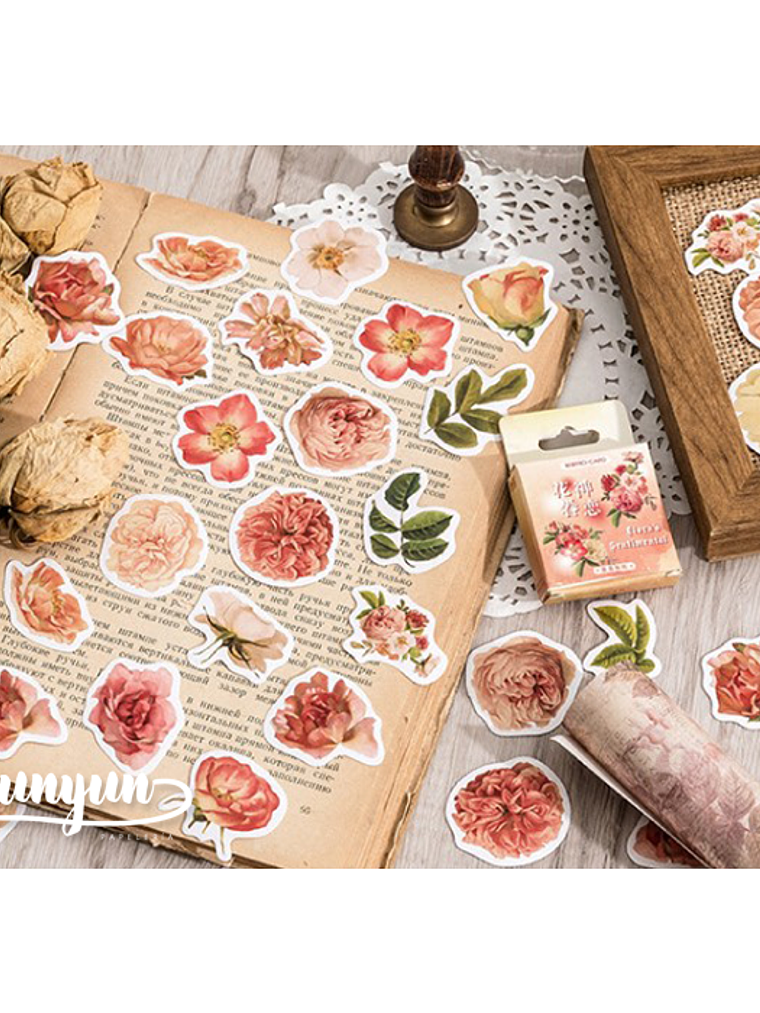 Caja Stickers Rosas II - 45 pzas 1