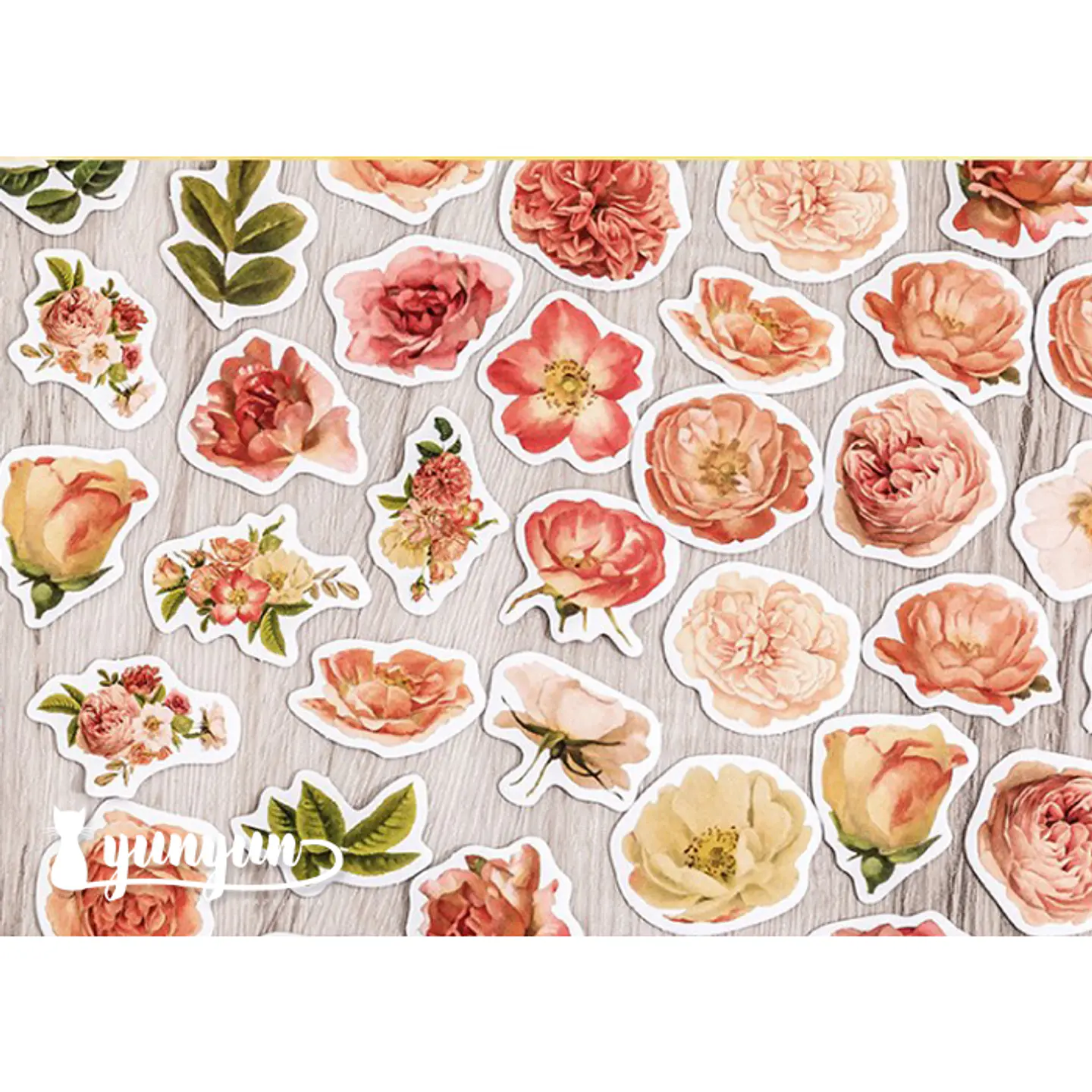 Caja Stickers Rosas II - 45 pzas 2