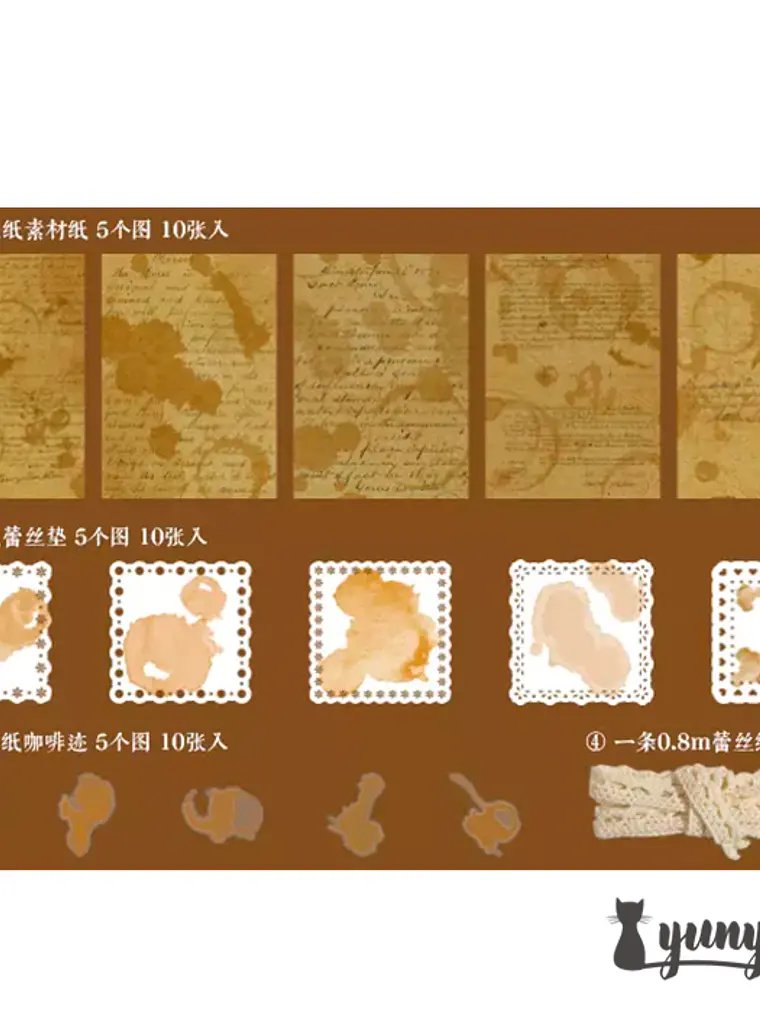 Papeles Coffee Impression - 30 pzas 16