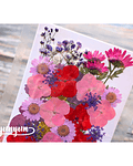 Set Flores Secas Mix Rosa Morado - 33 pzas