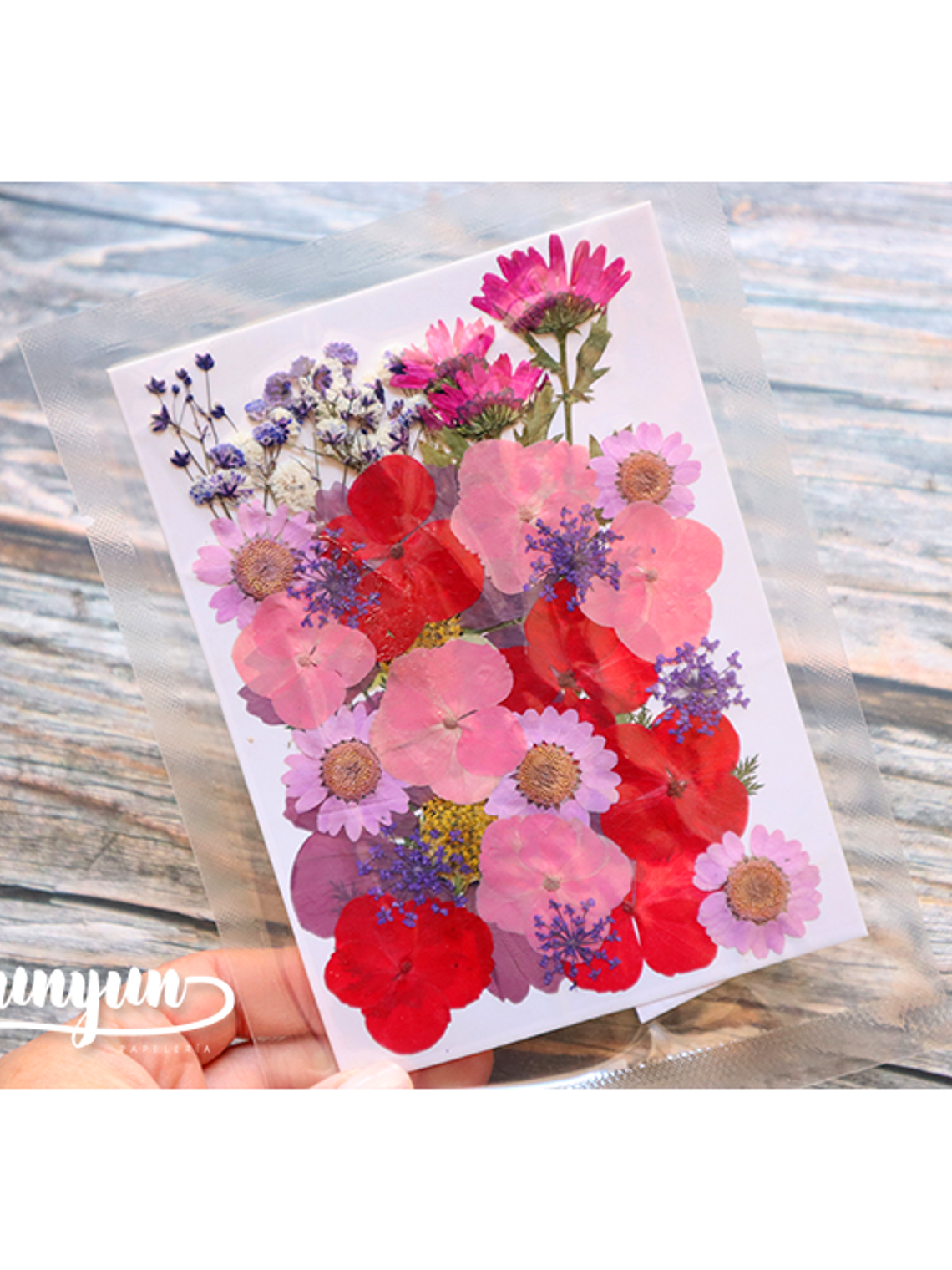 Set Flores Secas Mix Rosa Morado - 33 pzas 1