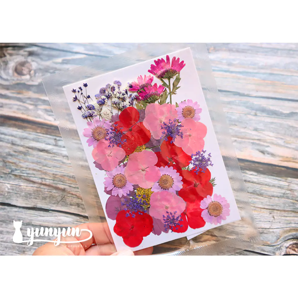 Set Flores Secas Mix Rosa Morado - 33 pzas 1