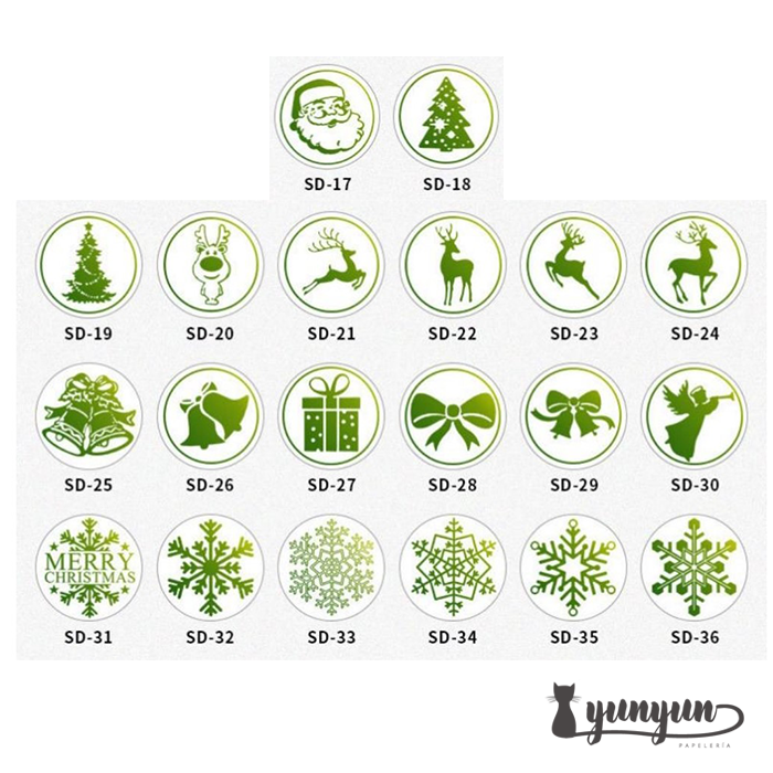 Sellos de Lacre Navidad II (2,5cm) - 20 diseños 5