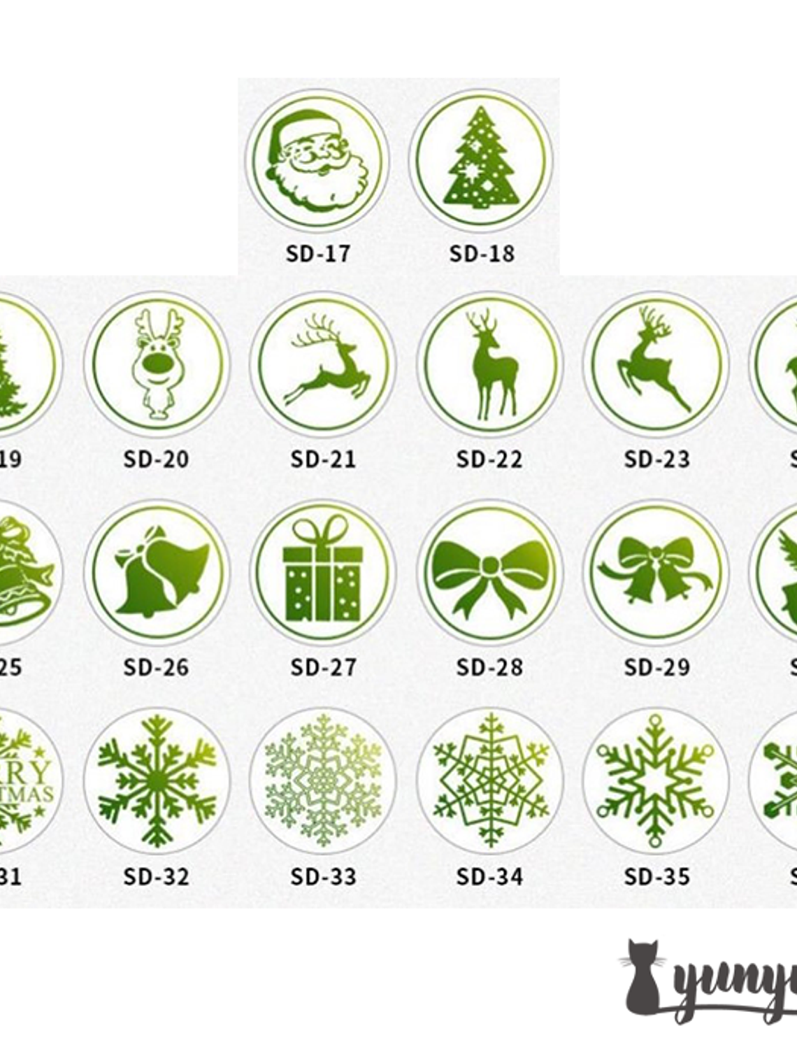 Sellos de Lacre Navidad II (2,5cm) - 20 diseños 5