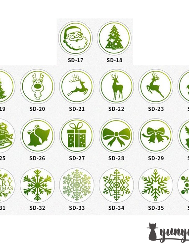 Sellos de Lacre Navidad II (2,5cm) - 20 diseños 5