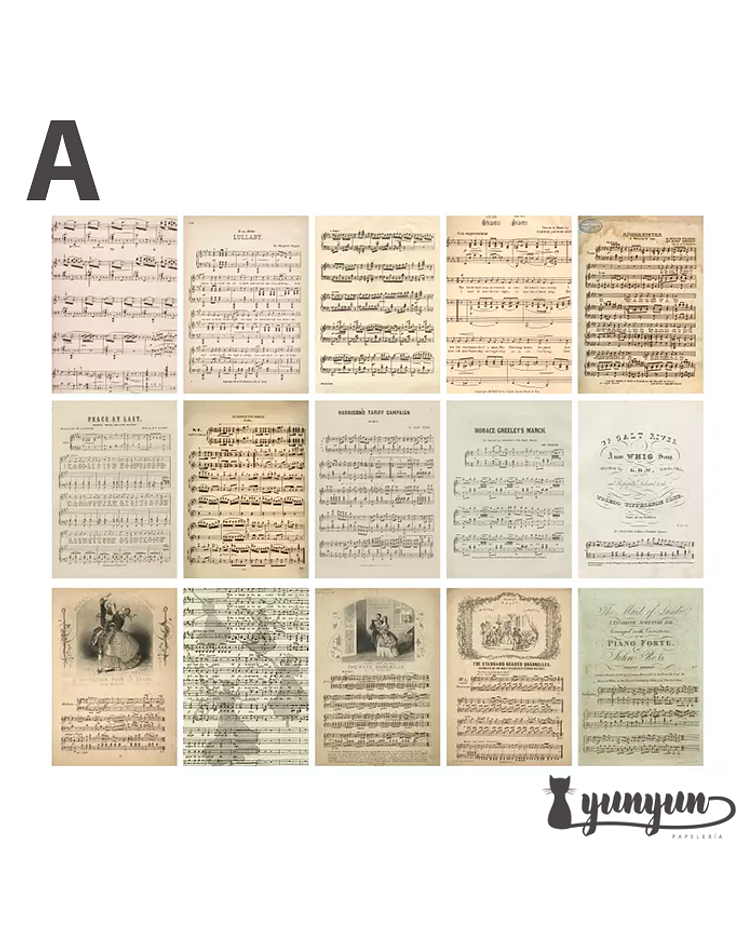 Retro Inspiration Material Paper - 30 pzas