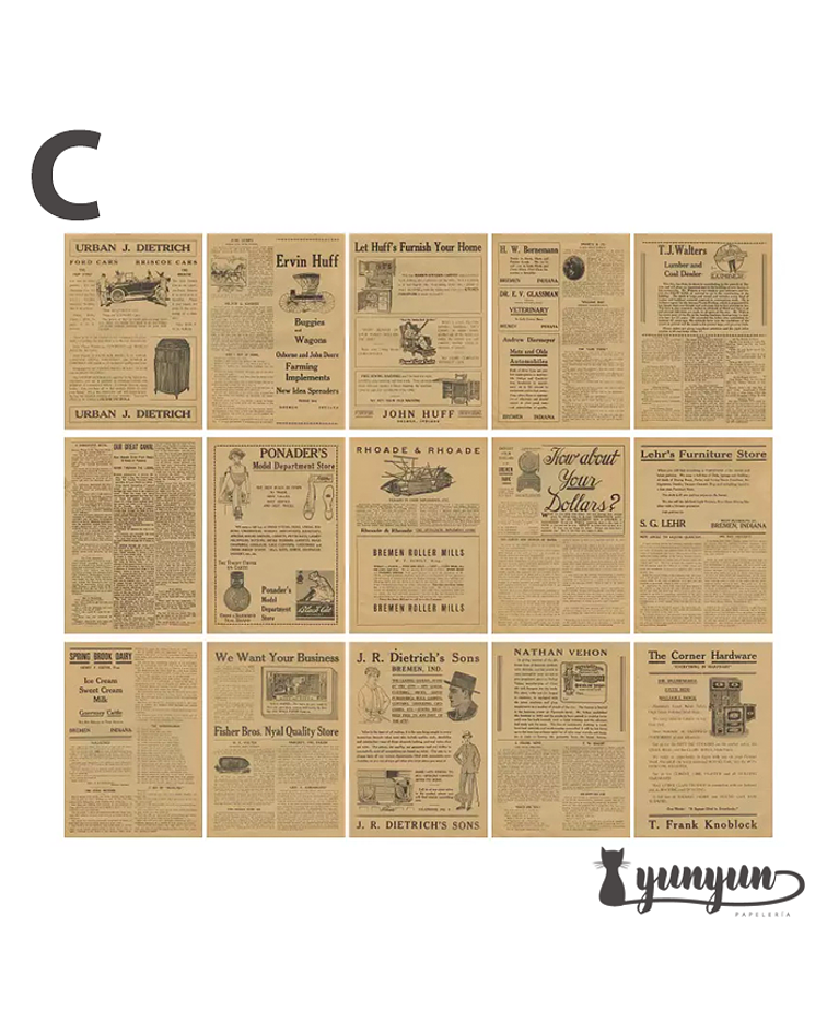 Retro Inspiration Material Paper - 30 pzas