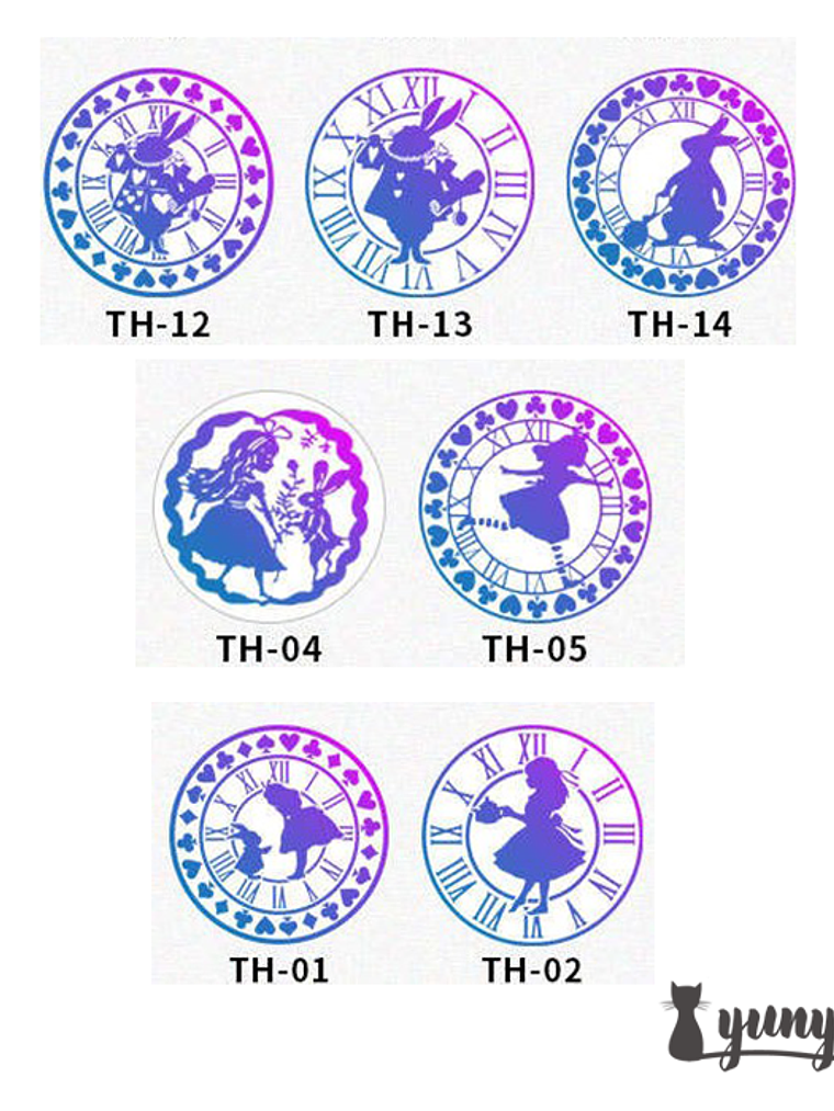 Sello Alicia en el País de las Maravillas (2,5cm) - 7 diseños 5