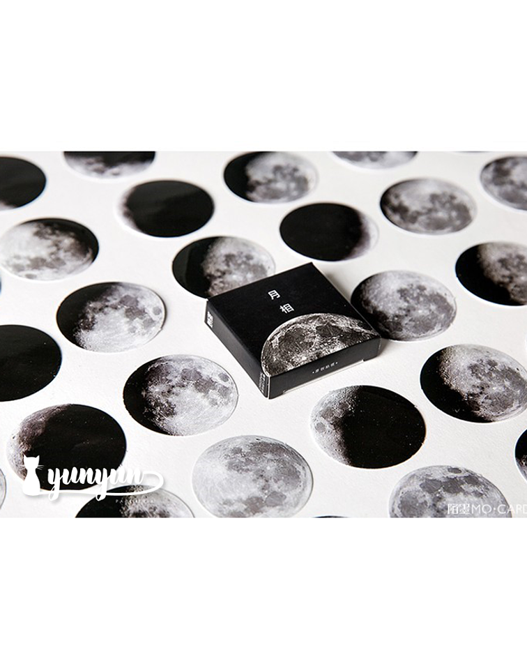 Caja Stickers Lunas - 45 pzas
