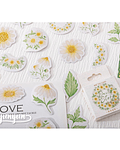 Caja Stickers Daisy Flowers - 45 pzas
