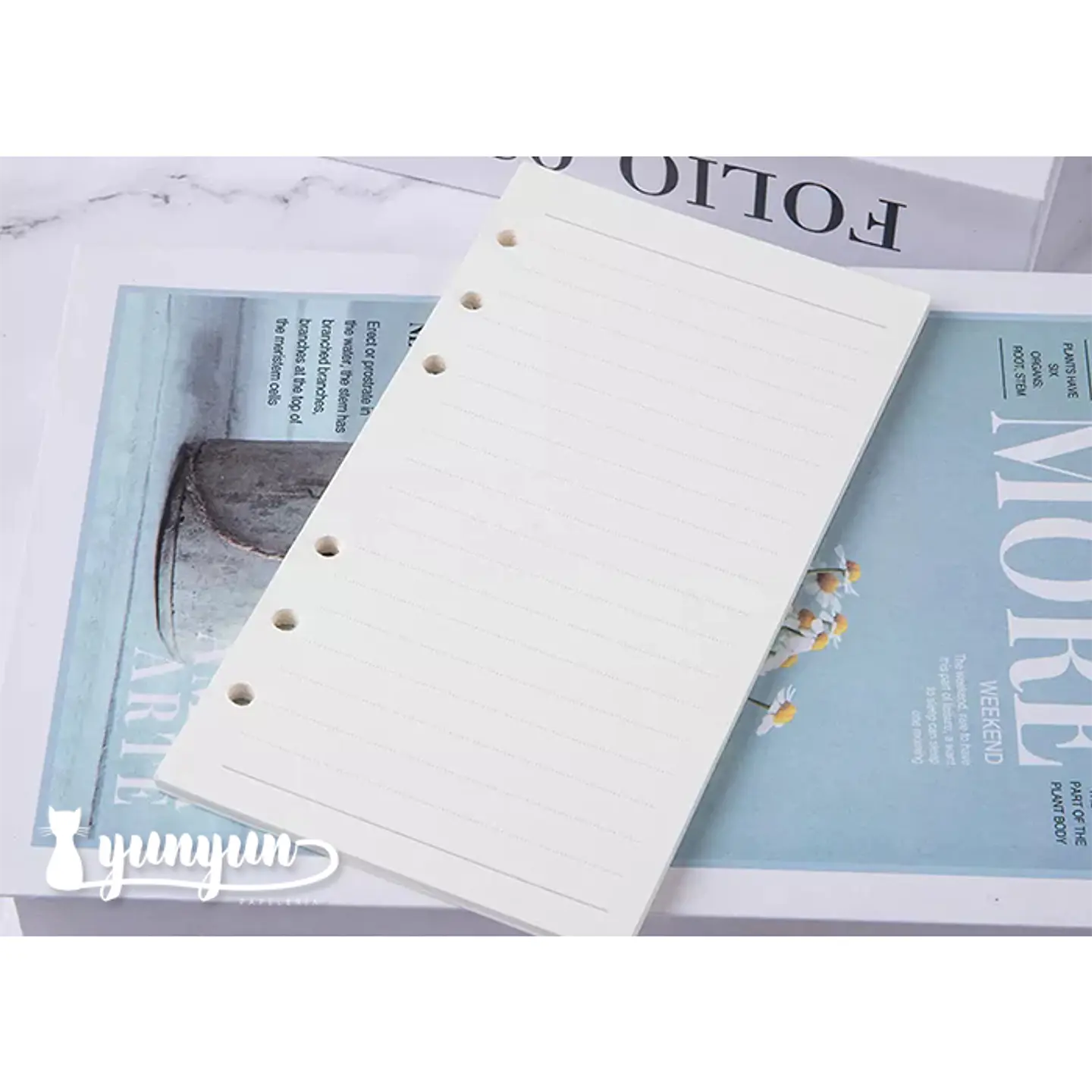 Repuesto Hojas de Líneas Libreta Binder - 45 pzas 1