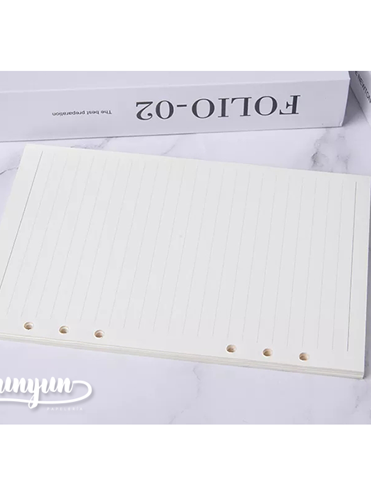 Repuesto Hojas de Líneas Libreta Binder - 45 pzas 2