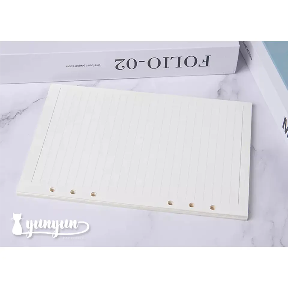 Repuesto Hojas de Líneas Libreta Binder - 45 pzas 2
