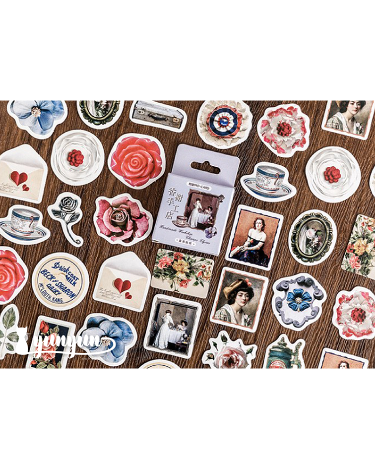 Caja Stickers Victorian Life - 45 pzas