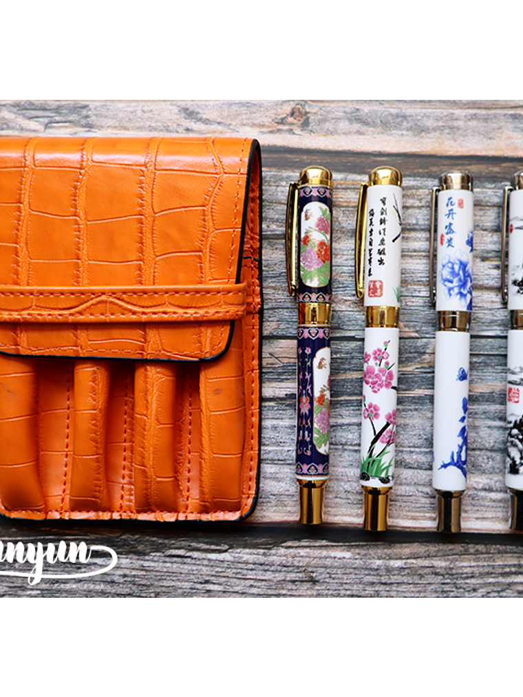 Estuche Plumas Fuentes IV - Naranja 1