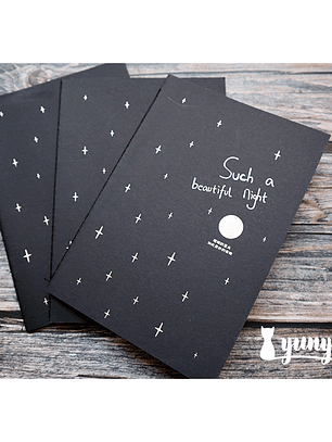 Libreta Hojas Negras - 20x14cm