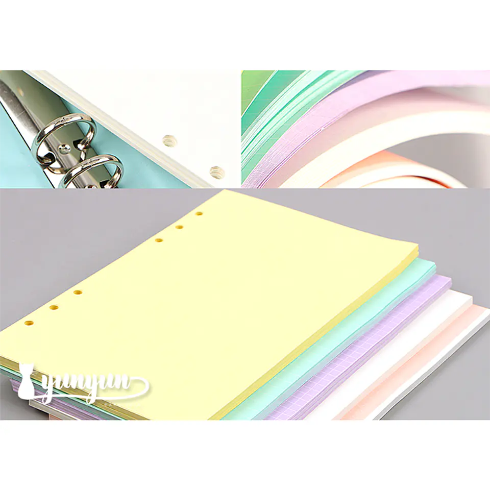 Repuesto Hojas Colores Libretas Binder - 45 pzas 2