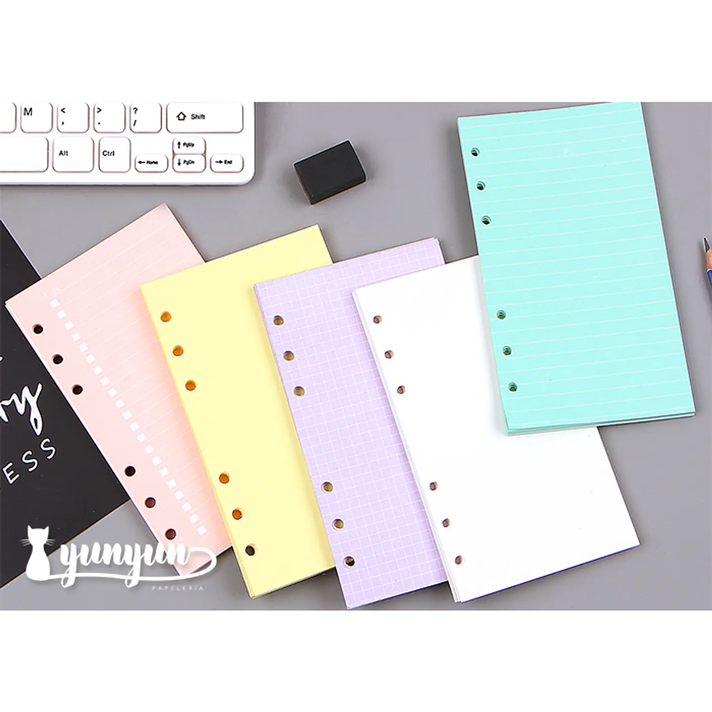 Repuesto Hojas Colores Libretas Binder - 45 pzas 1