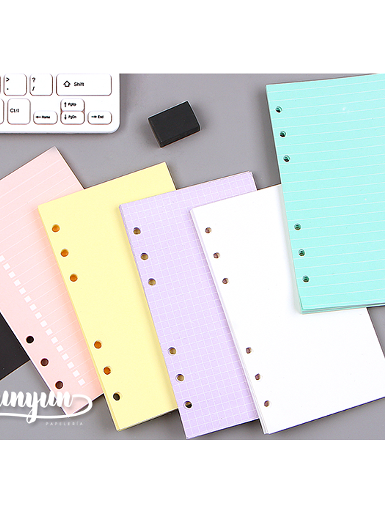 Repuesto Hojas Colores Libretas Binder - 45 pzas 1