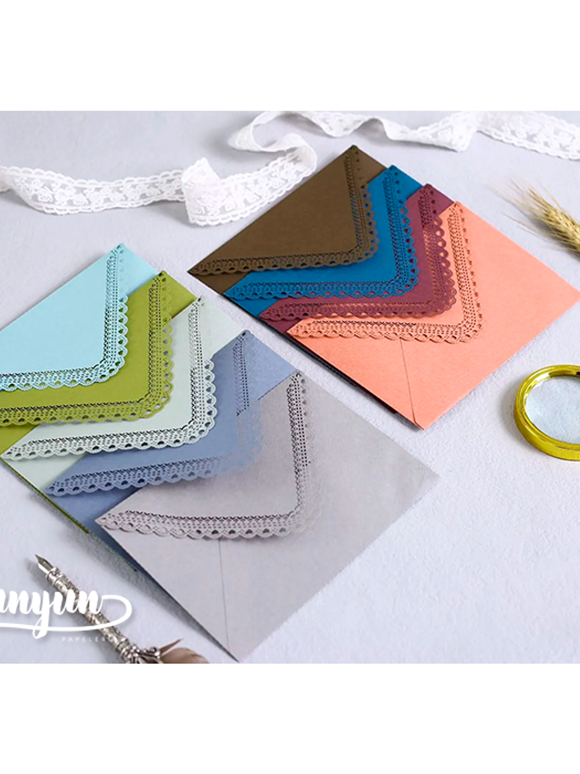 Set Sobres Corazones - 5 pzas 1