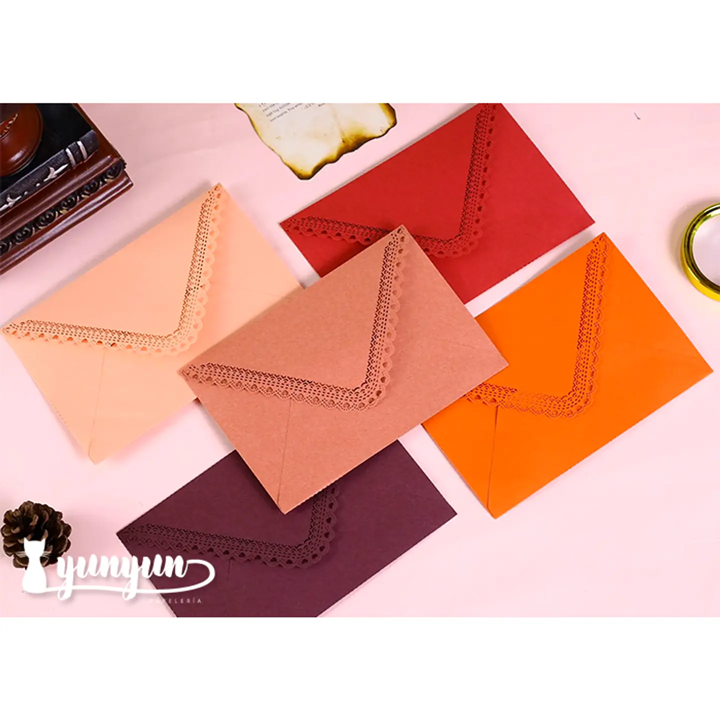 Set Sobres Corazones - 5 pzas 2