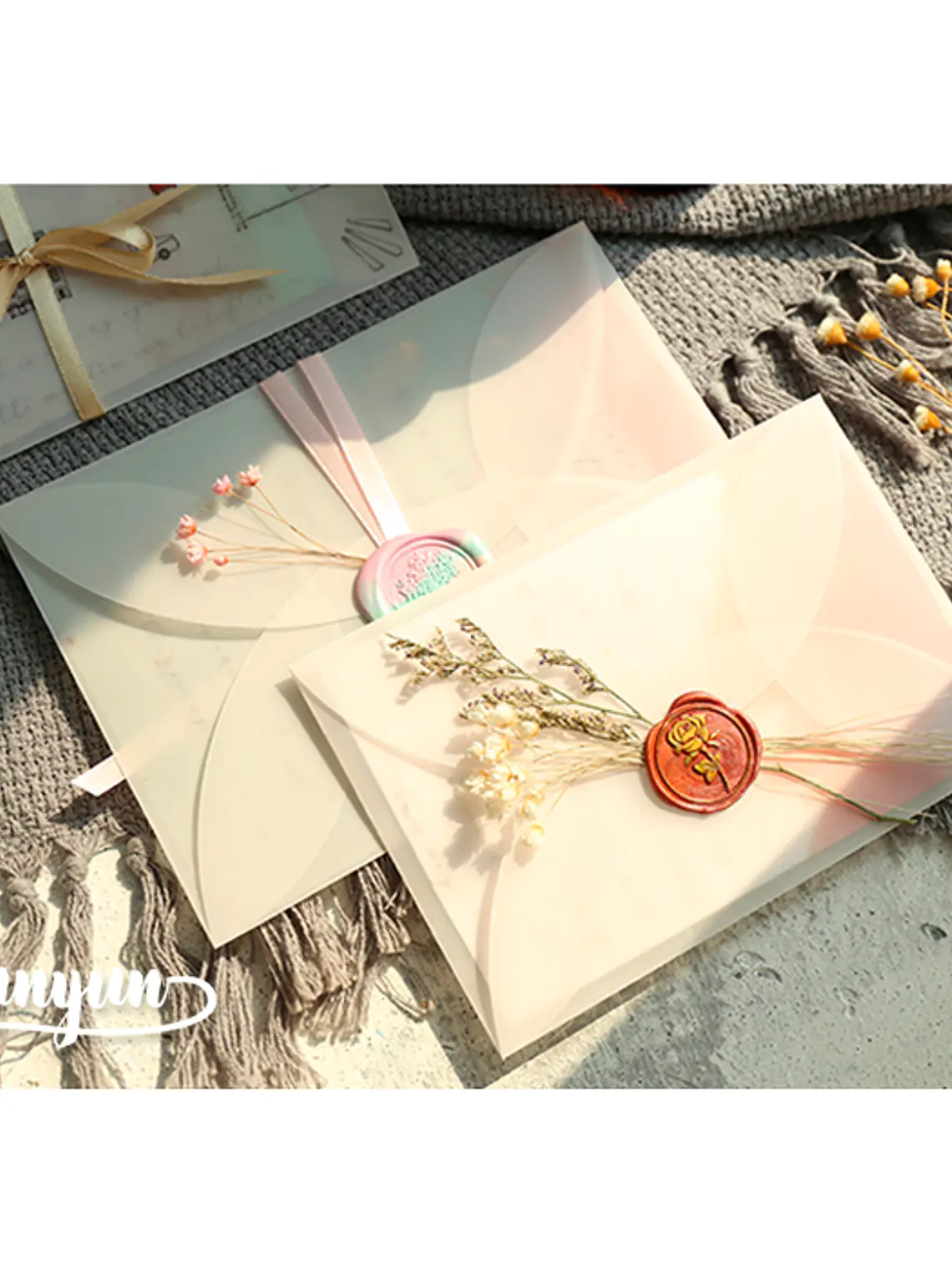 Sobres Pétalo Papel Diamante 15,5x10,5cm - 10 pzas 1