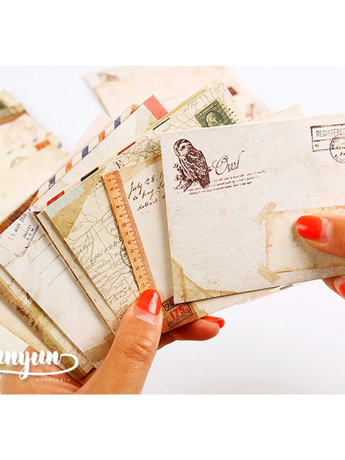 Set Mini Sobres Vintage - 12 pzas 1