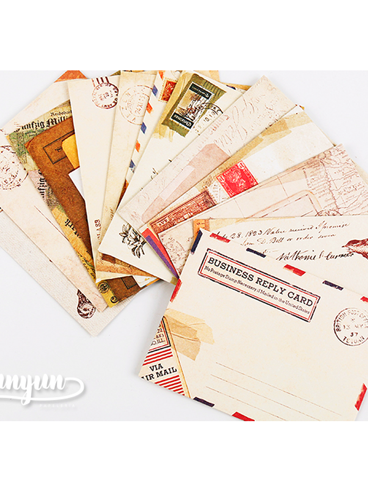 Set Mini Sobres Vintage - 12 pzas 2