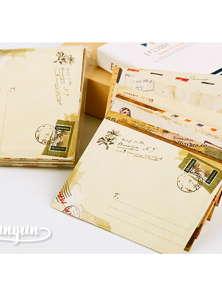 Set Mini Sobres Vintage - 12 pzas 5