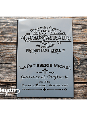 Stencil Vintage II (A4) - 1 pza