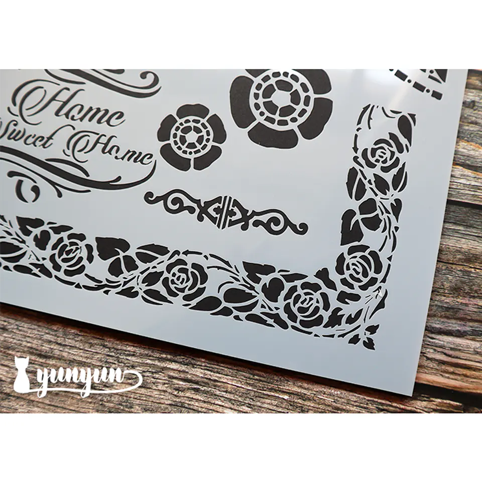 Stencil Home Sweet Home (A4) - 1 pza 4
