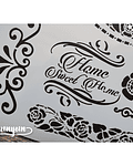 Stencil Home Sweet Home (A4) - 1 pza
