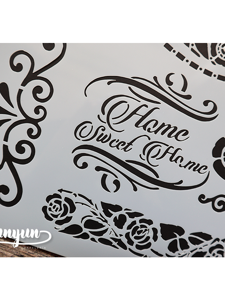 Stencil Home Sweet Home (A4) - 1 pza 3