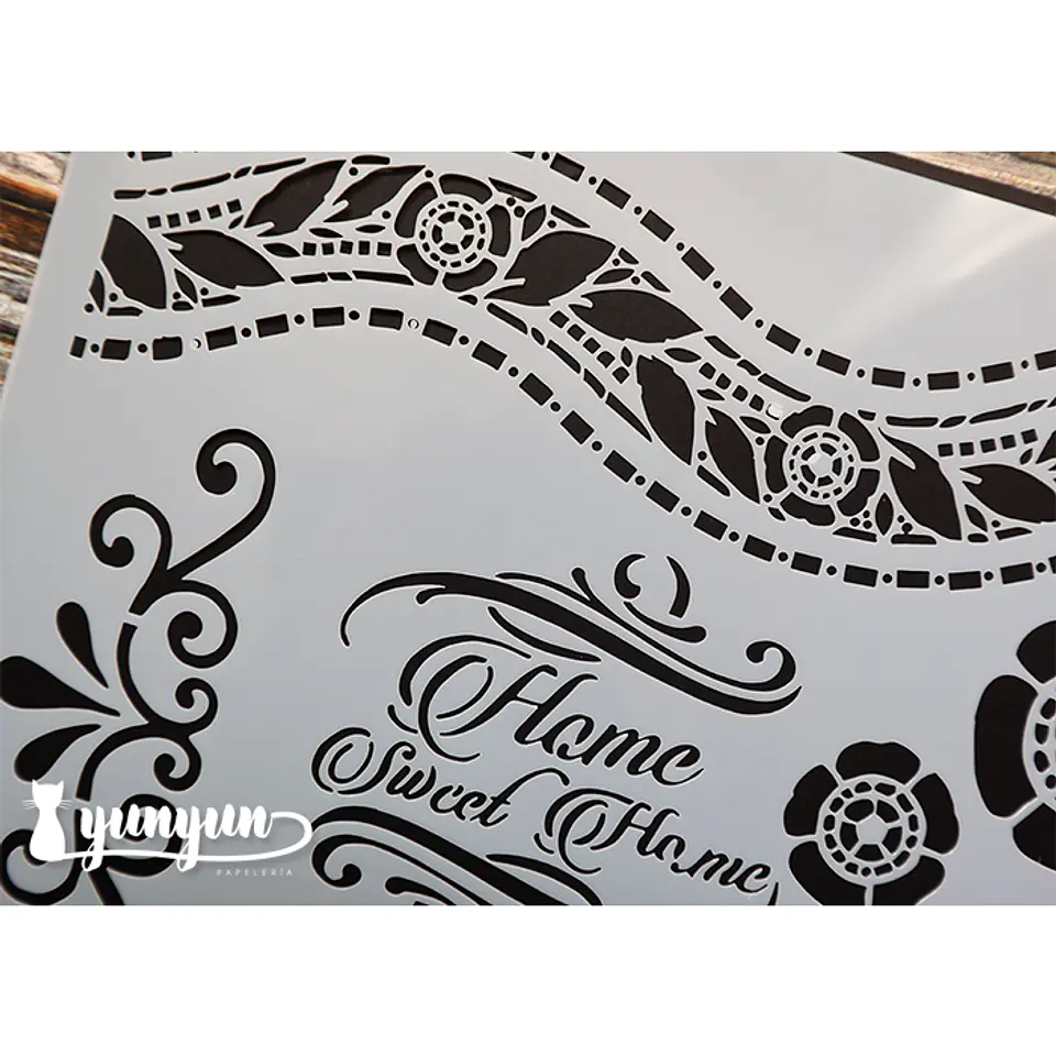 Stencil Home Sweet Home (A4) - 1 pza 2