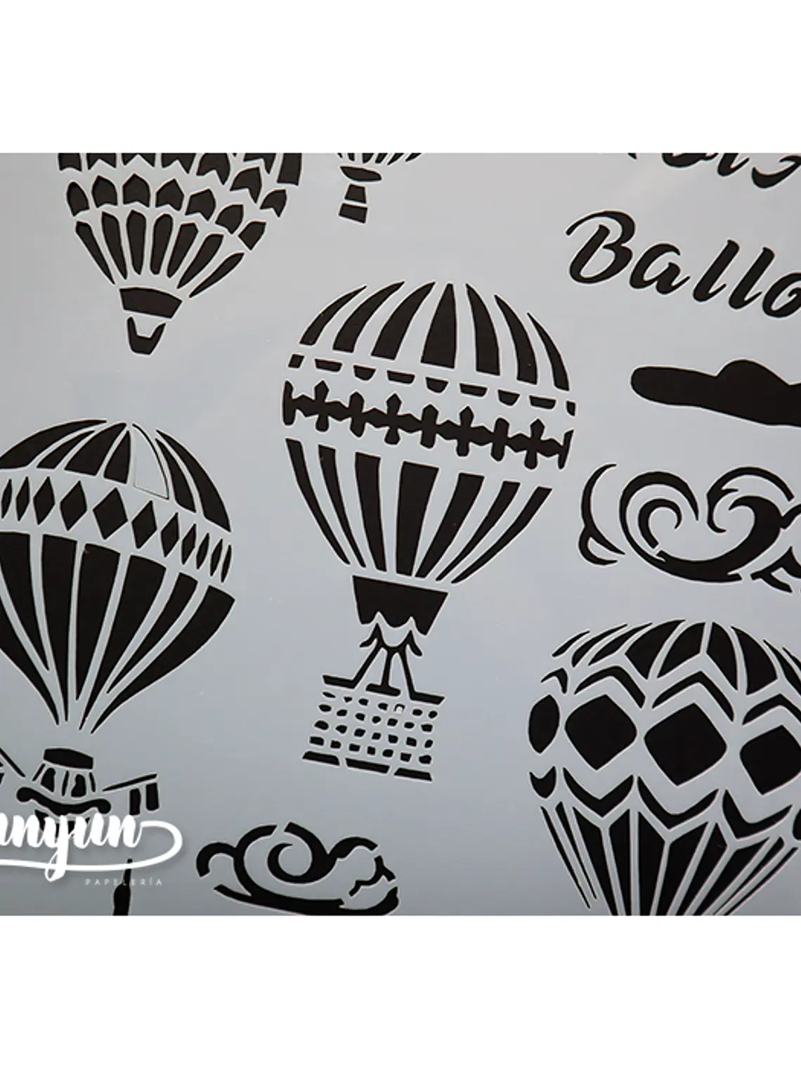 Stencil Hot Air Balloon (A4) - 1 pza 3