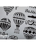 Stencil Hot Air Balloon (A4) - 1 pza