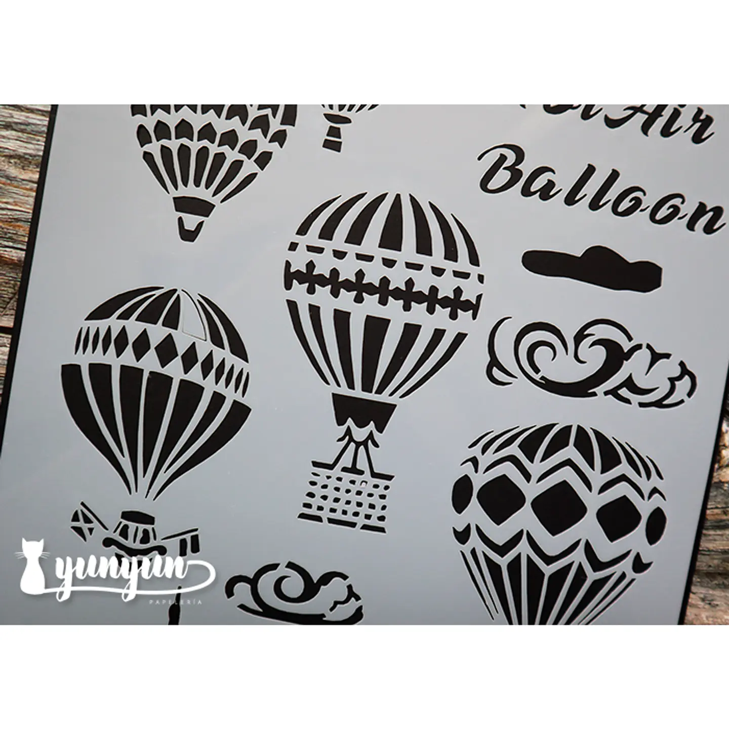 Stencil Hot Air Balloon (A4) - 1 pza 3