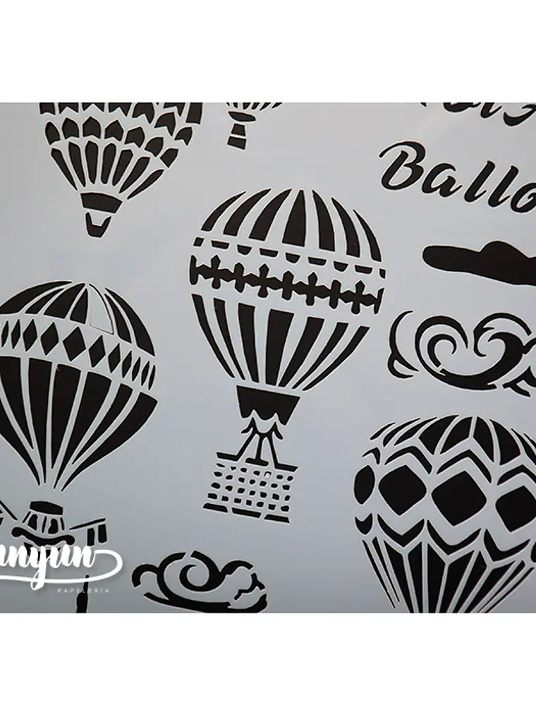 Stencil Hot Air Balloon (A4) - 1 pza 3