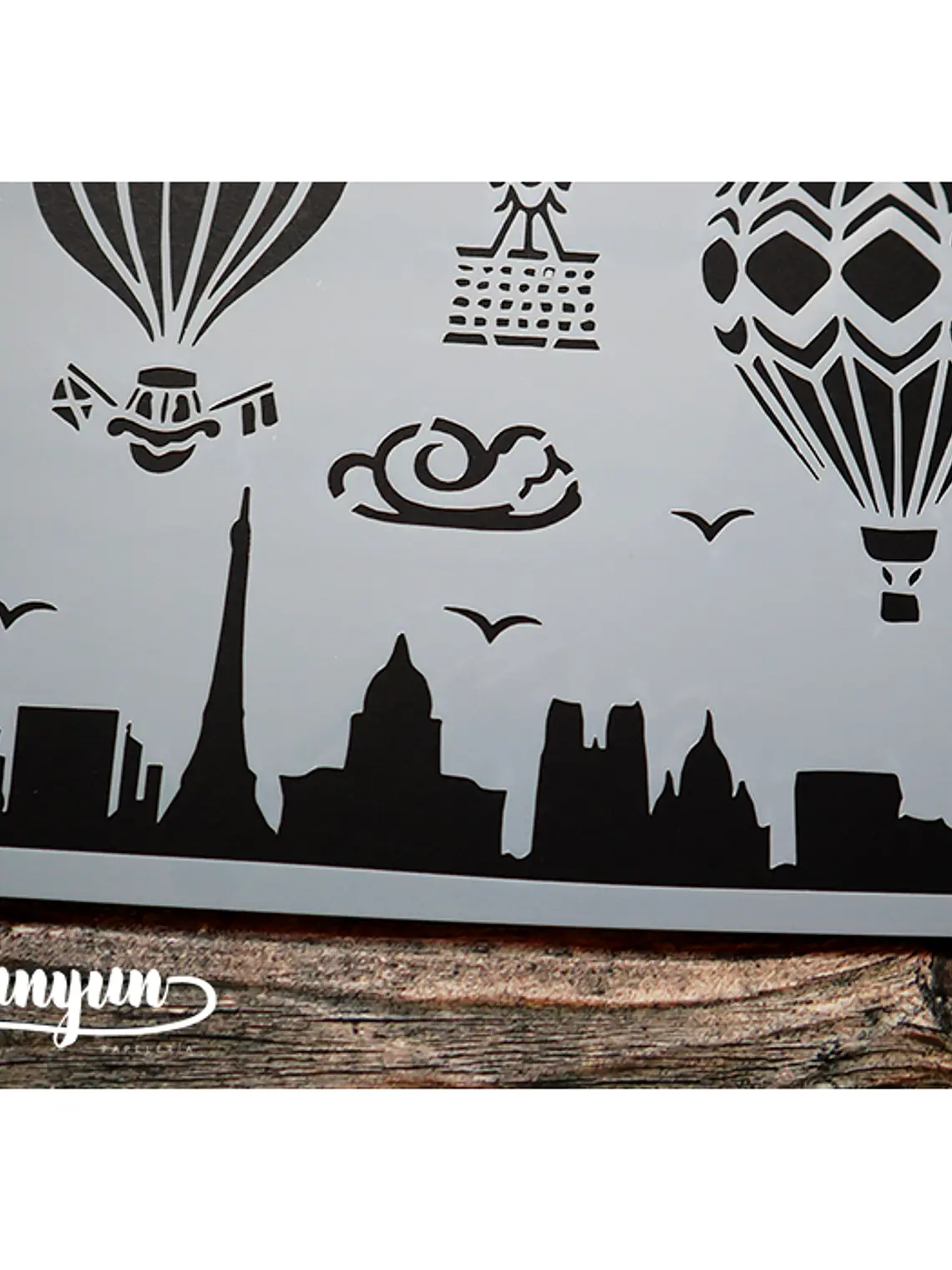 Stencil Hot Air Balloon (A4) - 1 pza 4