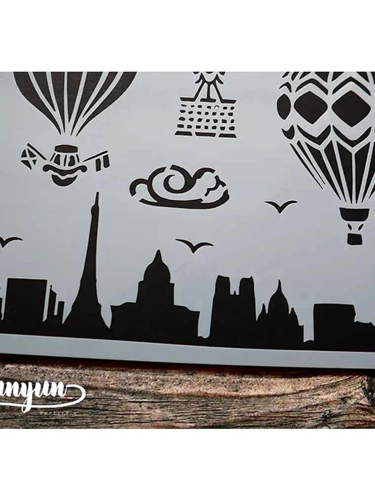 Stencil Hot Air Balloon (A4) - 1 pza 4
