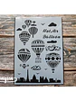 Stencil Hot Air Balloon (A4) - 1 pza - Miniatura 1
