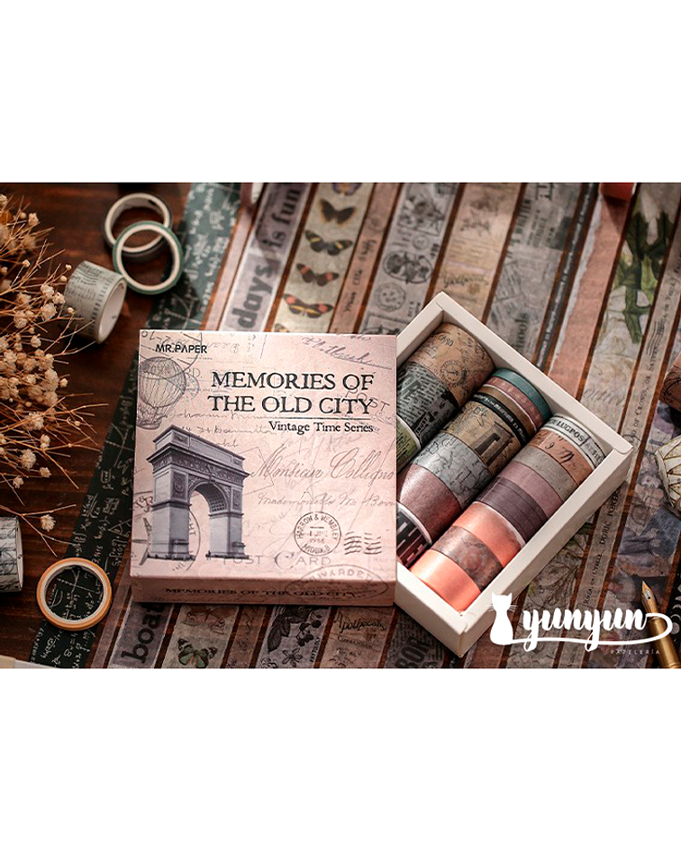 Set Washi Tapes Memories of the old city - 20 pzas