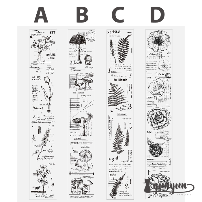 Washi Tapes Lace Botánica - 5,6cm 6