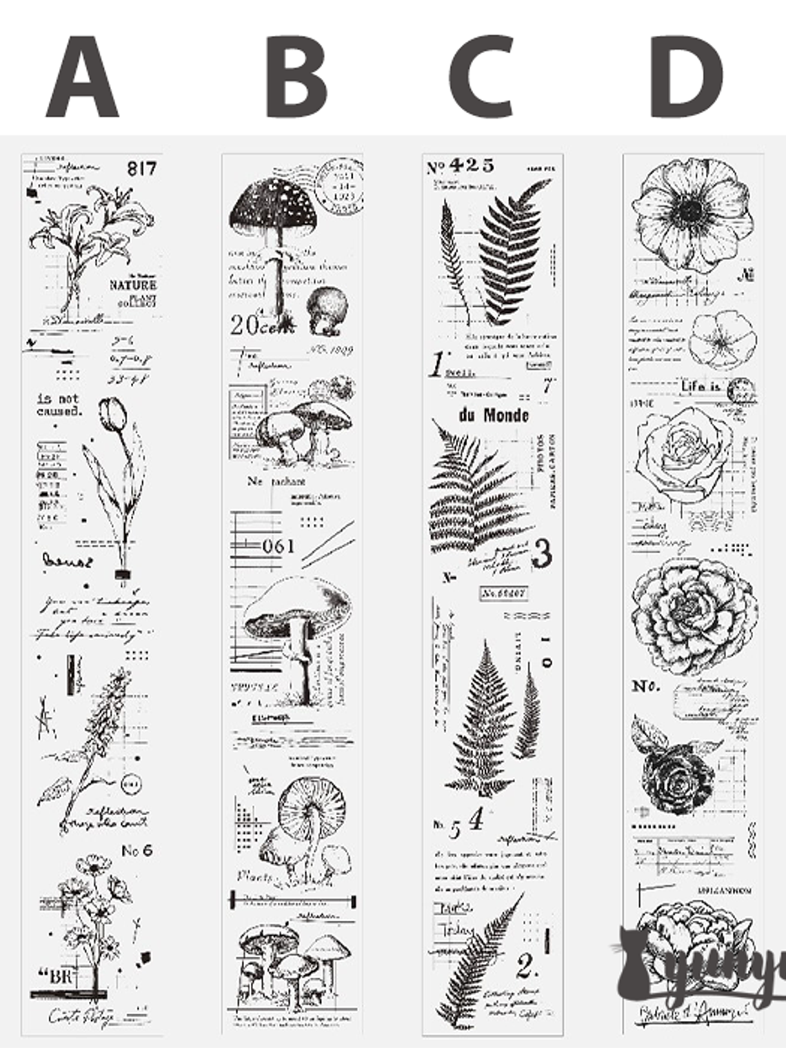 Washi Tapes Lace Botánica - 5,6cm 6