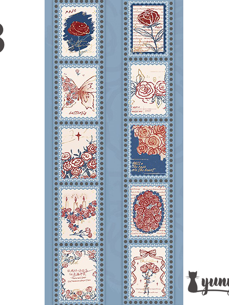 Washi Tapes Falling Rose -2,5cm 11